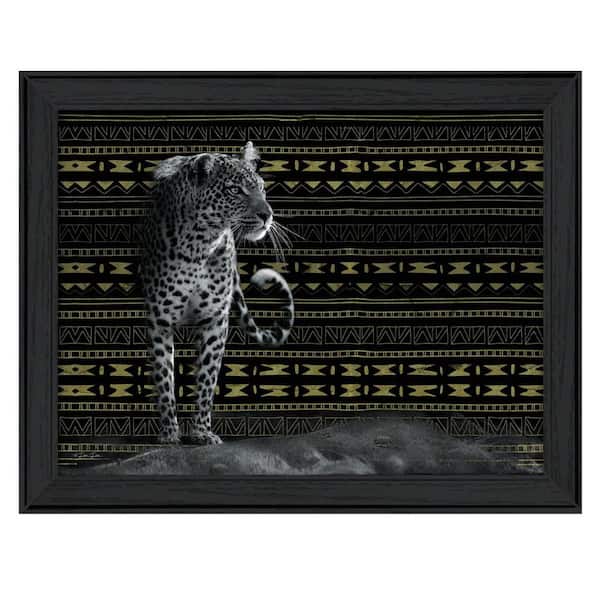 HomeRoots Charlie Patterned Leopard 1-Piece Framed Wall Art 14 in. x 18 in.