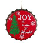 12 in. Red and Green Joy to the World Christmas Wall Decor