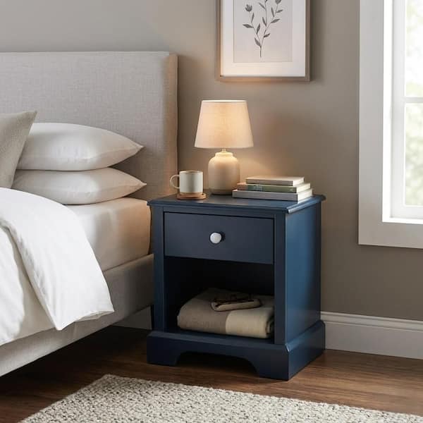 William's Home Furnishing Lavilla Nok Blue 1 Drawer 19 in. W