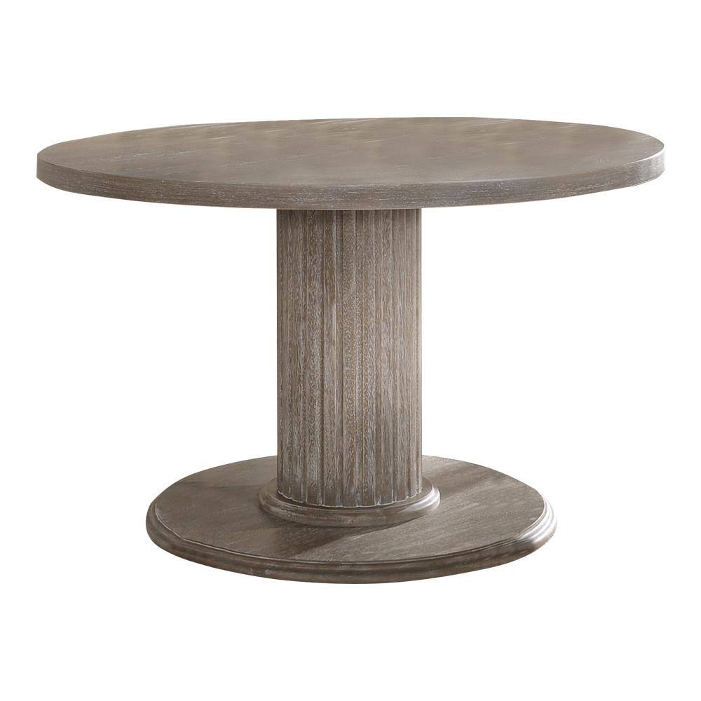 Round Reclaimed Wood Transitional Counter Height Dining Table