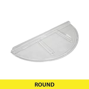39 in W x 17 in D x 2-1/2 in H Premium Round Flat Window Well Cover