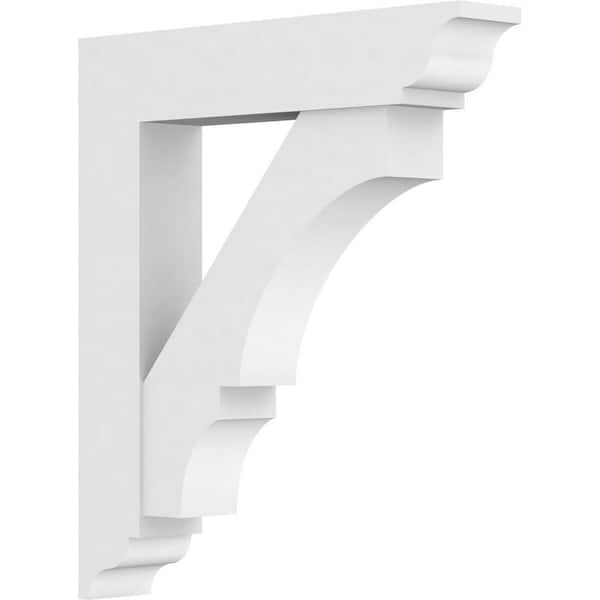 Ekena Millwork Standard Balboa 5 in. W x 32 in. H x 24 in. D Signature Urethane Polyurethane Bracket With Traditional Ends