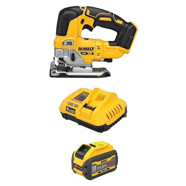 20V MAX XR Lithium-Ion Cordless Brushless Jigsaw with 20V/60V MAX FLEXVOLT 9. 0Ah Battery and Charger