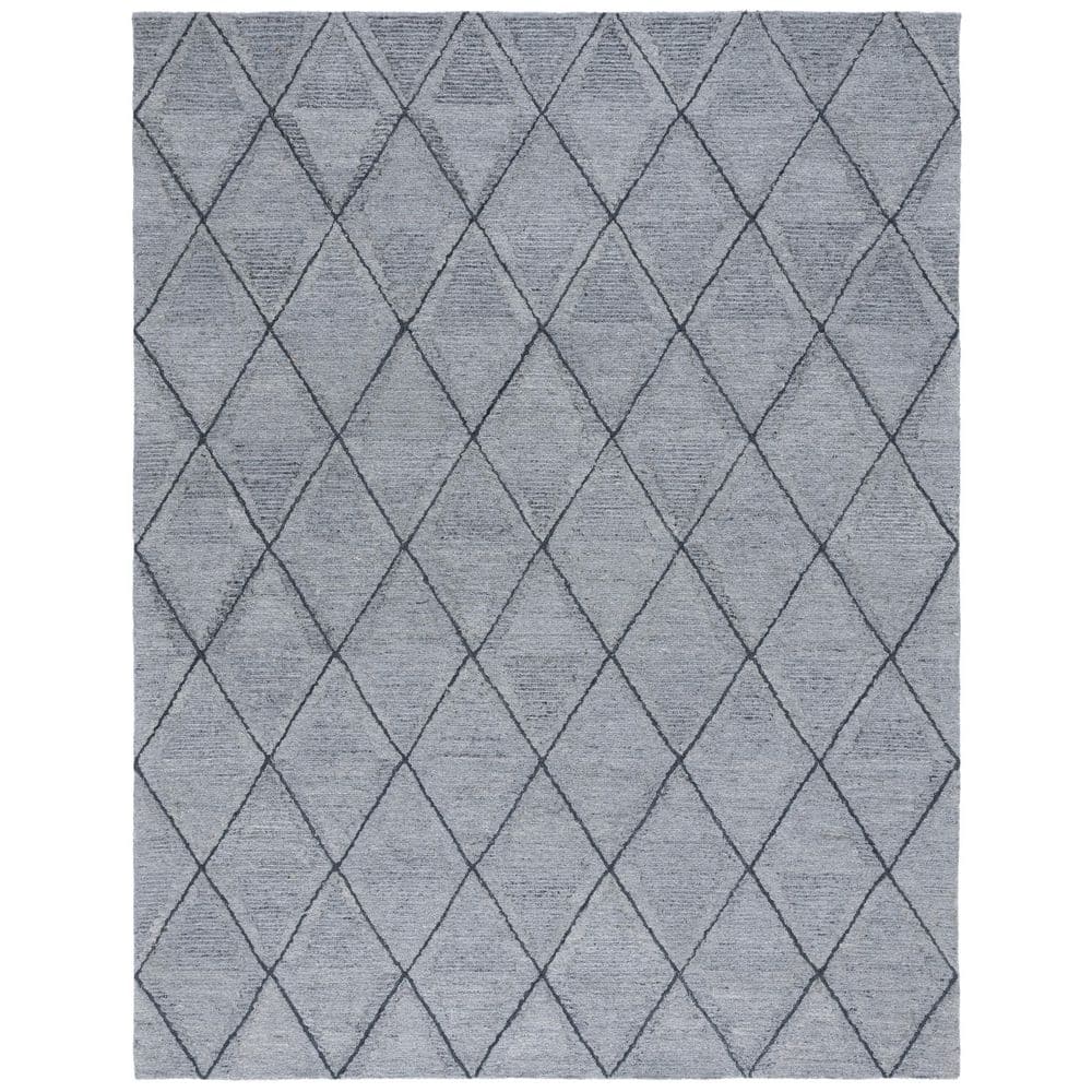 Metro 8 ft. x 10 ft. Gray/Charcoal Diamond Solid Striped Area Rug price history on PriceWatchPro