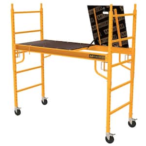 Safeclimb Baker Style Scaffold Rolling Platform, 1100 lbs. Load Capacity, 6 ft. W x 6.25 ft. H x 2.5 ft. D, Steel