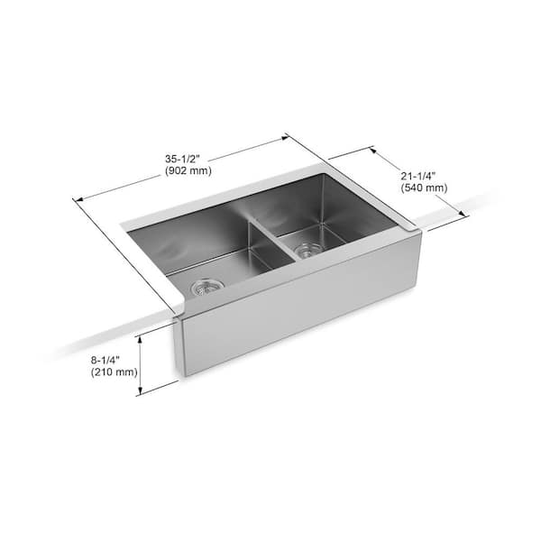 Kohler K-3945-NA Vault 36 Double Basin Under-Mount, 52% OFF