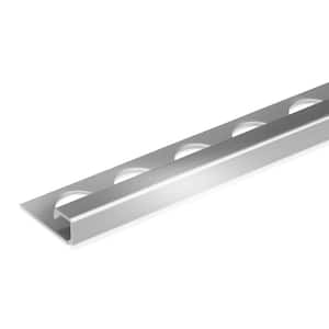 Satin Silver 3/8 in. x 98-1/2 in. Aluminum Square Tile Edging Trim