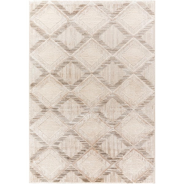 Livabliss Wolly Ivory/Gray Modern 8 ft. x 10 ft. Indoor Area Rug