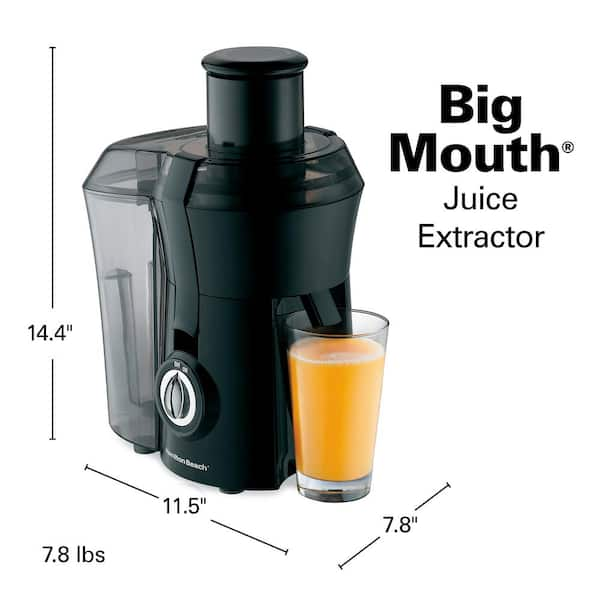 Hamilton Beach Juicer Machine, Big Mouth 3 Feed Chute, Centrifugal, Easy to  Clean, BPA Free, 800W, (67601A), Black