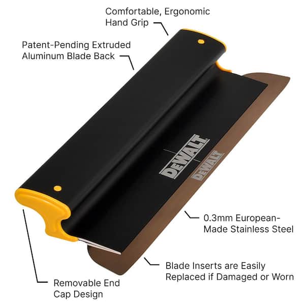DEWALT 7/10/16 in. Aluminum-Body Skimming Blades