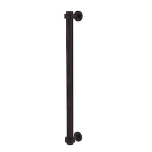 18 in. Center-to-Center Refrigerator Pull with Groovy Aents in Venetian Bronze