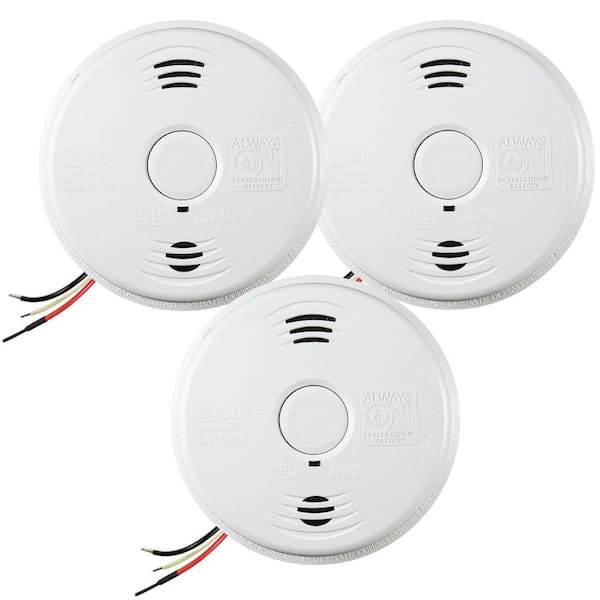 10-Year Worry-Free Smoke and Carbon Monoxide Detector, Hardwired, Battery Backup (3-Pack) 21030259