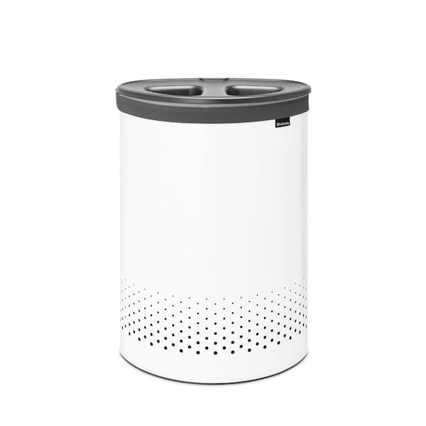 Brabantia 14.5 Gal. (55L) Laundry Sorter with Black Plastic Lid