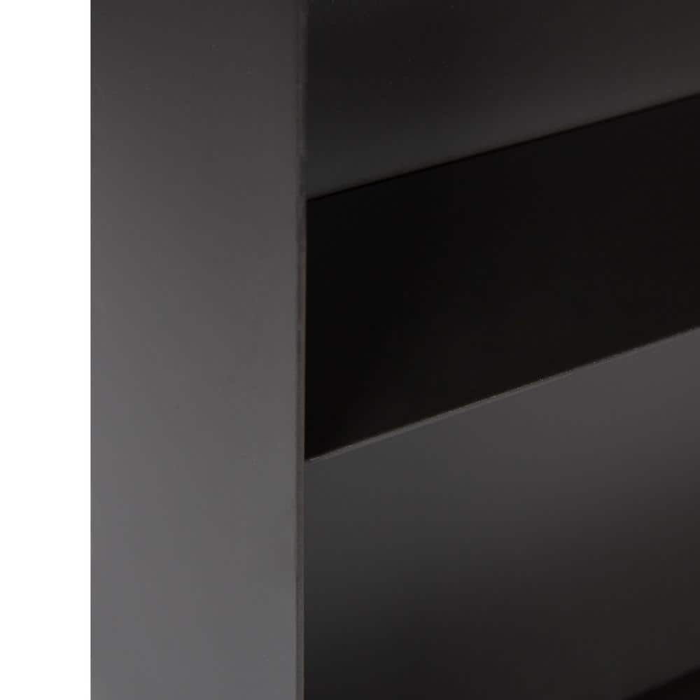 Armenta Minimalist Gray Metal Wall Shelf Unit - 33.6in x 19.3in