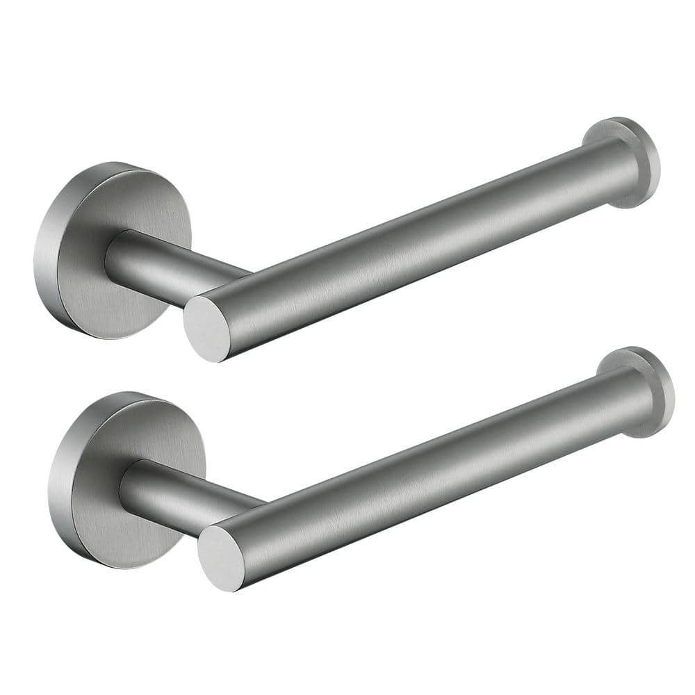 Brushed Nickel Stainless Steel Wall-Mounted Toilet Paper Holder Set