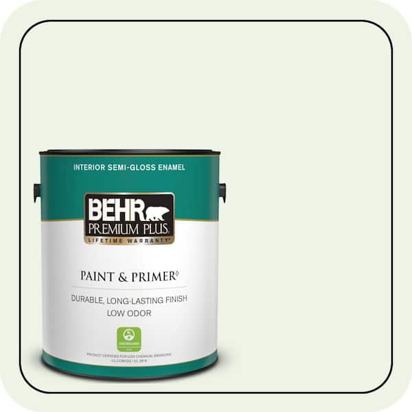 BEHR PREMIUM PLUS 1 gal. #440A-1 Parsnip Semi-Gloss Enamel Low Odor Interior Paint & Primer