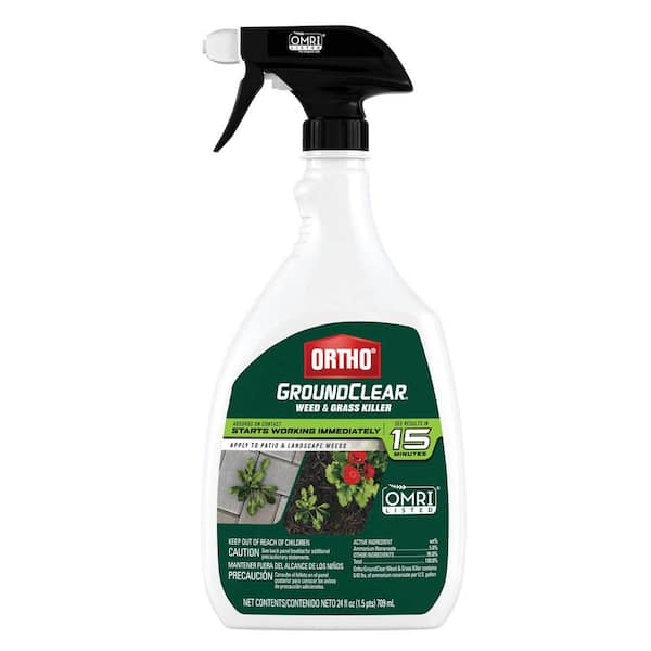 Ortho GroundClear Weed and Grass Killer 24 oz. OMRI Listed Spray Ready-To-Use Weed Killer for Patios and Landscapes