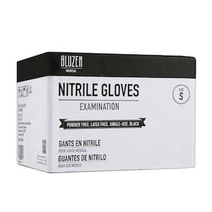 Small Black Examination 5.5 mil Nitrile Gloves 1000-Count Case