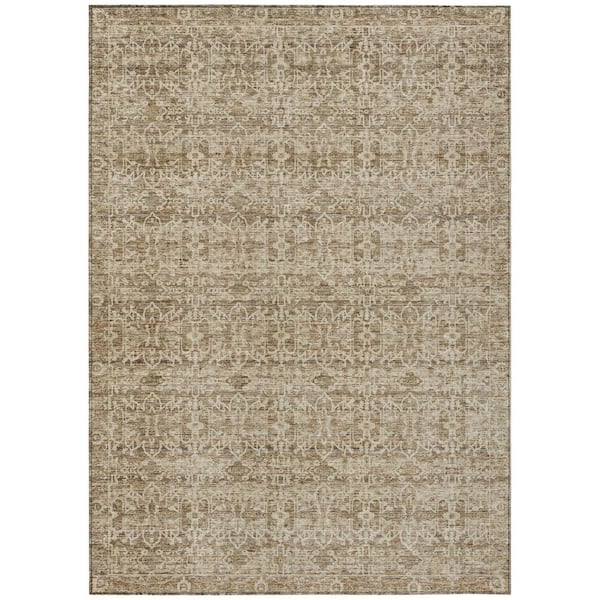 Chantille Machine Washable Indoor/Outdoor Abstract ACN2152 Brown 3 ft. x 5 ft. Area Rug
