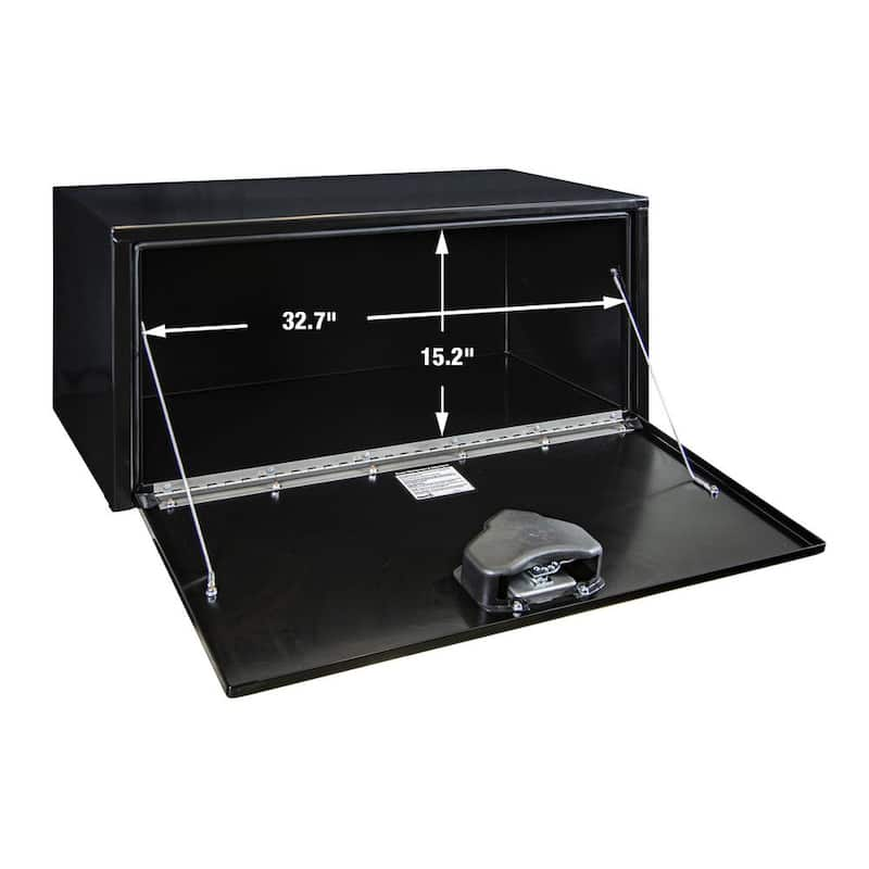 18 in. x 18 in. x 36 in. Gloss Black Steel Underbody Truck Tool Box