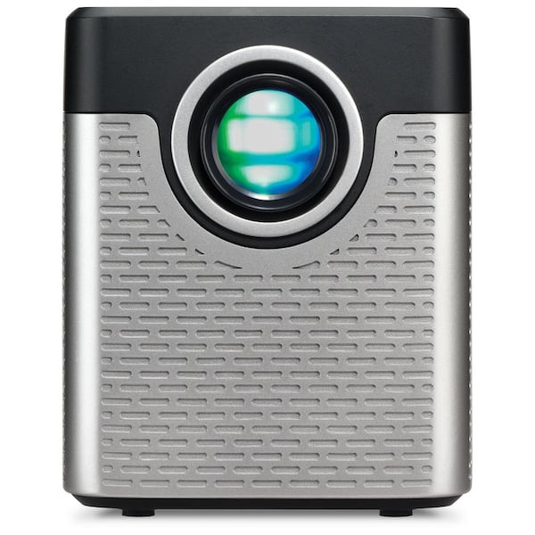 GPX 1280 x 720 Native Resolution, with 1600 Lumens, 720p Vertical Projector with Bluetooth Transmitter, Silver/Black