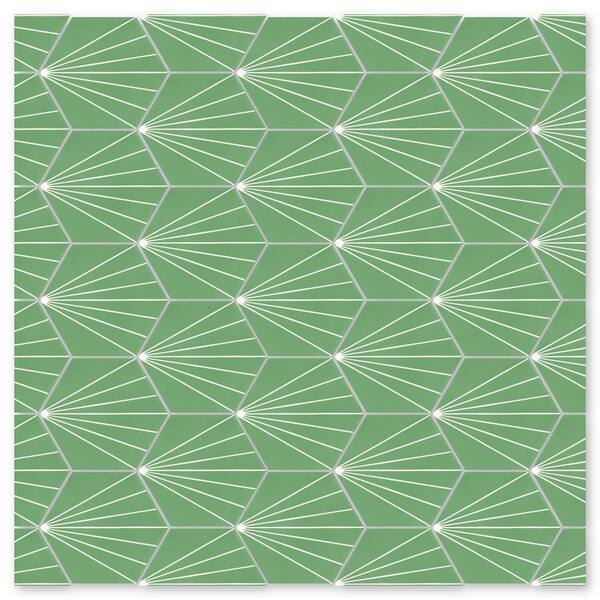 Villa Lagoon Tile Spark C Monte Verde 8 in. x 9 in. Cement Handmade Floor and Wall Tile (Box of 8 / 2.96 sq. ft.)