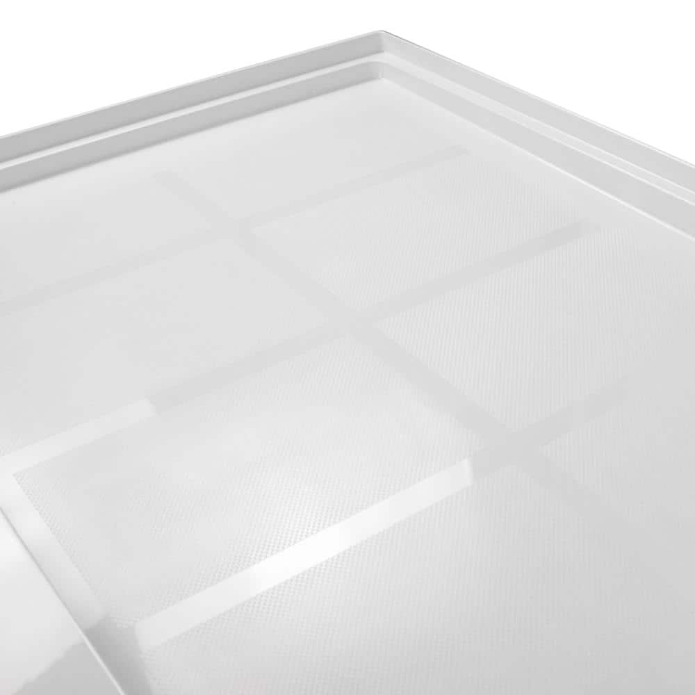 Gray Rectangular 60'' x 34'' Resin Shower Base with Left Hand Drain