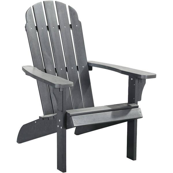 Tenleaf Antique Gray Wood Relaxing Arm Rest Adirondack Chair