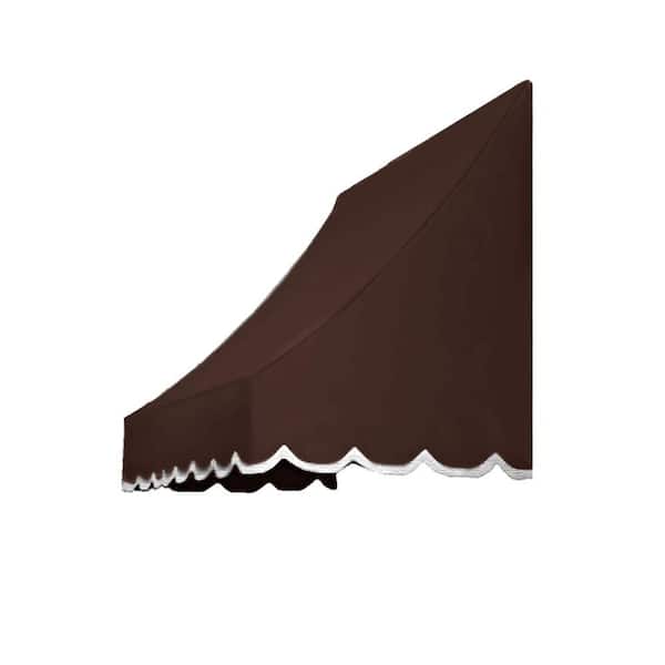AWNTECH 8.38 ft. Wide Nantucket Window/Entry Fixed Awning (56 in. H x 48 in. D) Brown