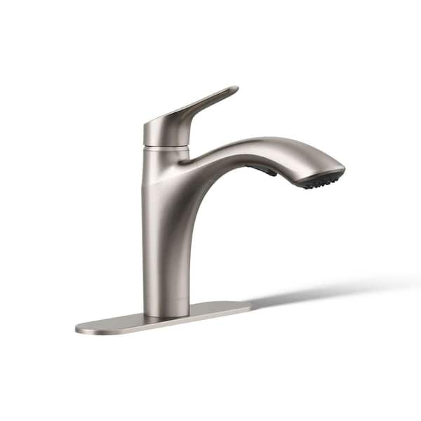 Rival Single Handle Pull-Out Kitchen Sink Faucet with 2-Function Sprayhead in Vibrant Stainless