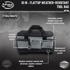18 in. FlatTop Weather Resistant Tool Bag