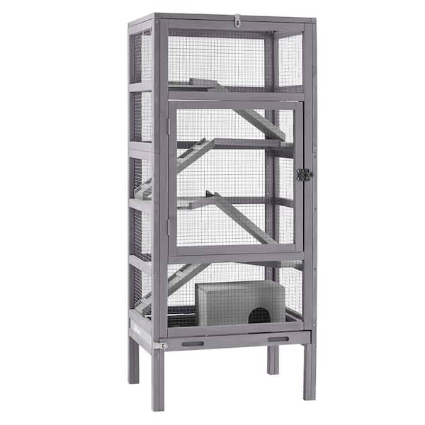 aivituvin 5-Tires Wooden Small Animals Cage