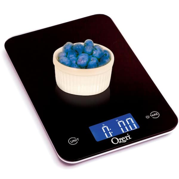 Ozeri - Touch Professional Digital Kitchen Scale (12 lbs. Edition), Tempered Glass in Elegant Black