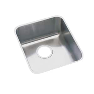 Lustertone 19 in. Undermount 1-Bowl 18-Gauge  Stainless Steel Sink Only and No Accessories
