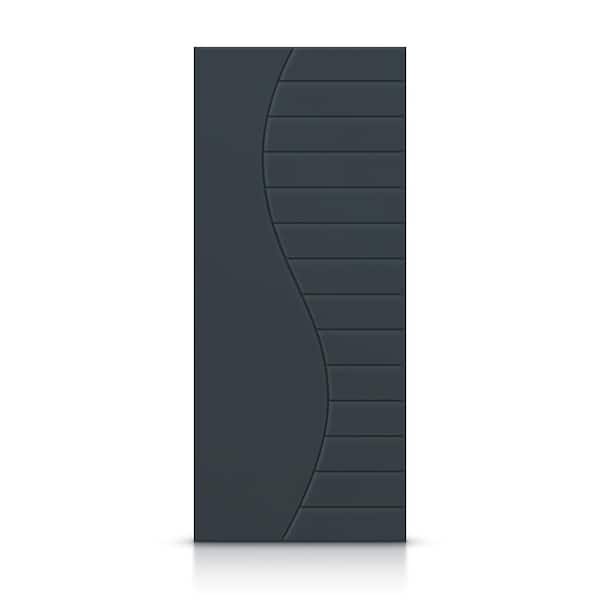 CALHOME 24 in. x 80 in. Hollow Core Charcoal Gray Painted Composite MDF Interior Door Slab