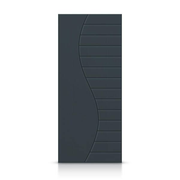 CALHOME 42 in. x 84 in. Hollow Core Charcoal Gray Painted Composite MDF Interior Door Slab