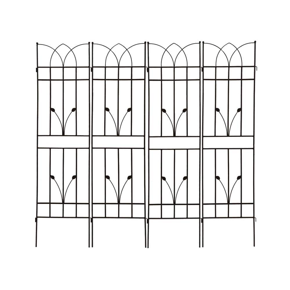 71 in. Metal Garden Trellis, Outdoor Flower Support, Rustproof Trellis for 