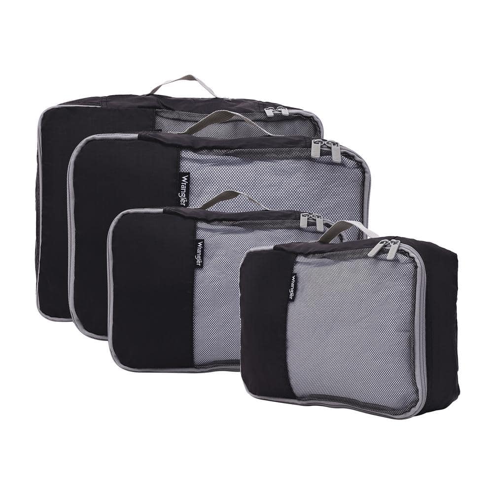 Wrangler 4-PC PACKING CUBE COLLECTION WR-63004-BLK - The Home Depot