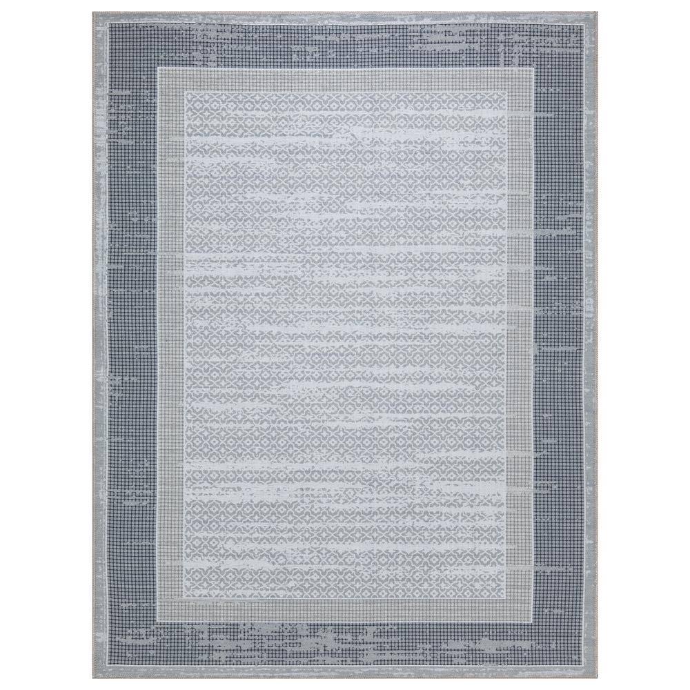 Rinkle Rugs Ottomanson Non Shedding Washable Wrinkle-free Flatweave Border 4x6 ...