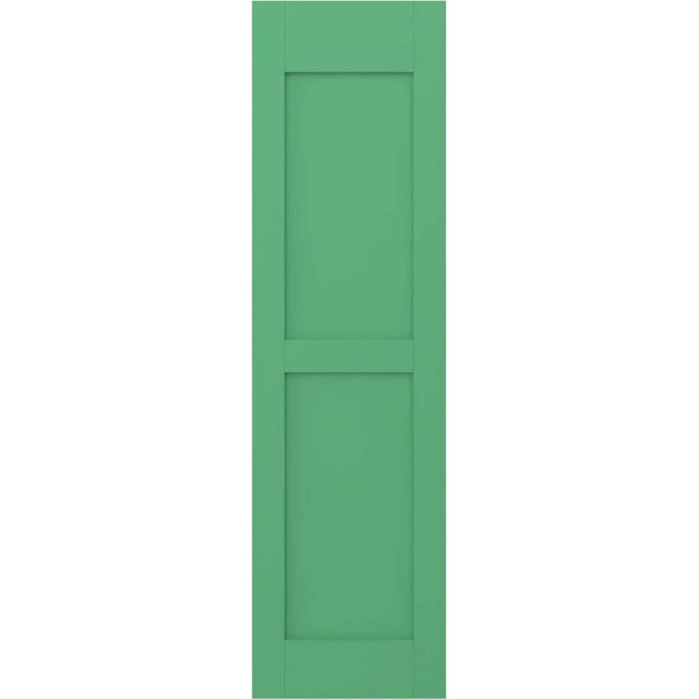 Americraft 15 in. W x 69 in. H 2-Equal Flat Panel Exterior Real Wood Shutters Pair in Lily Pads price history on PriceWatchPro