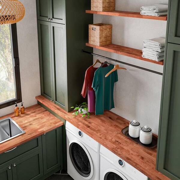 HARDWOOD REFLECTIONS 8 ft. L x 25 in. D Unfinished Birch Butcher