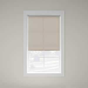 Beige Cordless UV Blocking Reflective Polyester Solar Screen Roller Shade - 24 in. W x 74 in. L