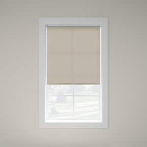 Beige Cordless UV Blocking Reflective Polyester Solar Screen Roller Shade - 24.25 in. W x 74 in. L