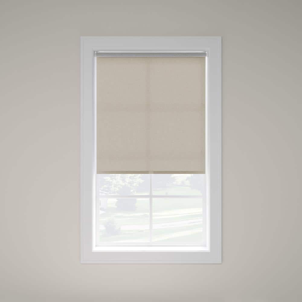 Beige Cordless UV Blocking Reflective Polyester Solar Screen Roller Shade - 39.5 in. W x 74 in. L price history on PriceWatchPro