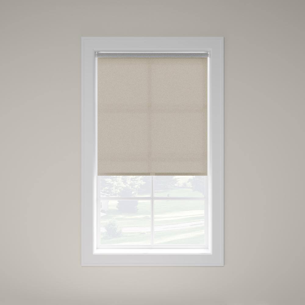 Beige Cordless UV Blocking Reflective Polyester Solar Screen Roller Shade, 51.25 in. W x 74 in. L price history on PriceWatchPro