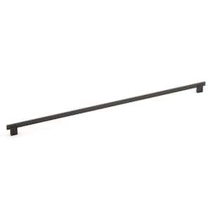 Madison Collection 25-1/4 in. (640 mm) Center-to-Center Matte Black Contemporary Drawer Pull