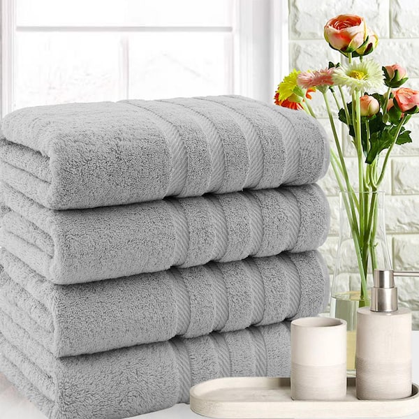 Cotton Paradise Bath Towels, 100% Turkish Cotton 27x54 inch 4 Piece Bath  Towel Sets for Bathroom, Soft Absorbent Towels Clearanc