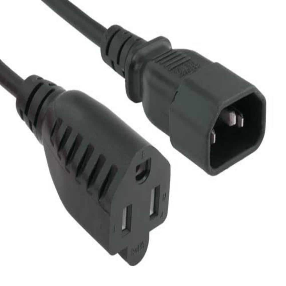 SANOXY 4 ft. 18 AWG Computer Power Extension Cord (IEC320 C13 to IEC320 ...