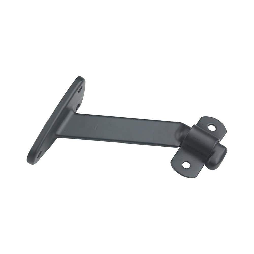 Onward 4-1/16 in. (103 mm) Black Heavy-Duty Aluminum Handrail Bracket ...