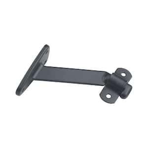 4-1/16 in. (103 mm) Black Heavy-Duty Aluminum Handrail Bracket for Flat Bottom Handrail with Adjustable Angle